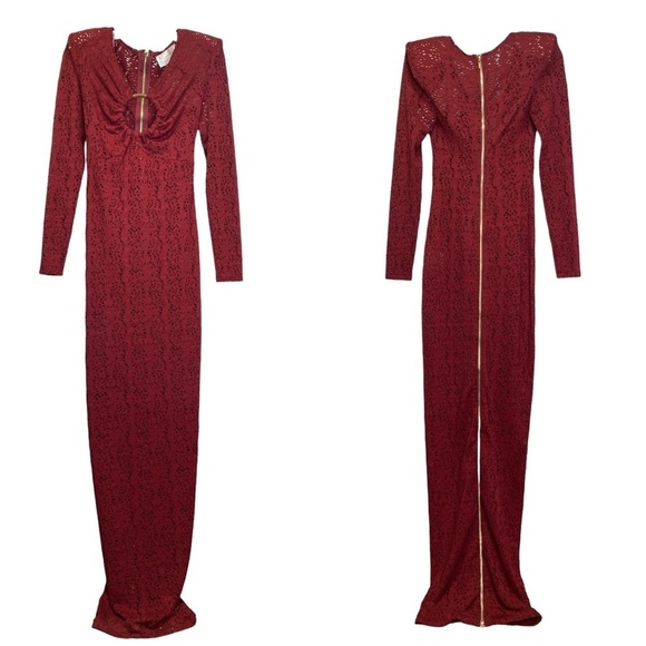 BRONX AND BANCO Mayan Maroon Maxi Dress NWT Sz S/4 - Picture 4 of 10
